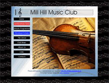 Tablet Screenshot of millhillmusicclub.co.uk